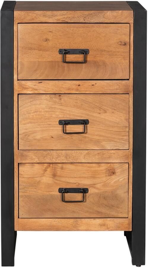 Starfurn Halkast Boaz Naturel Hout 3-Lades 55x40x100cm