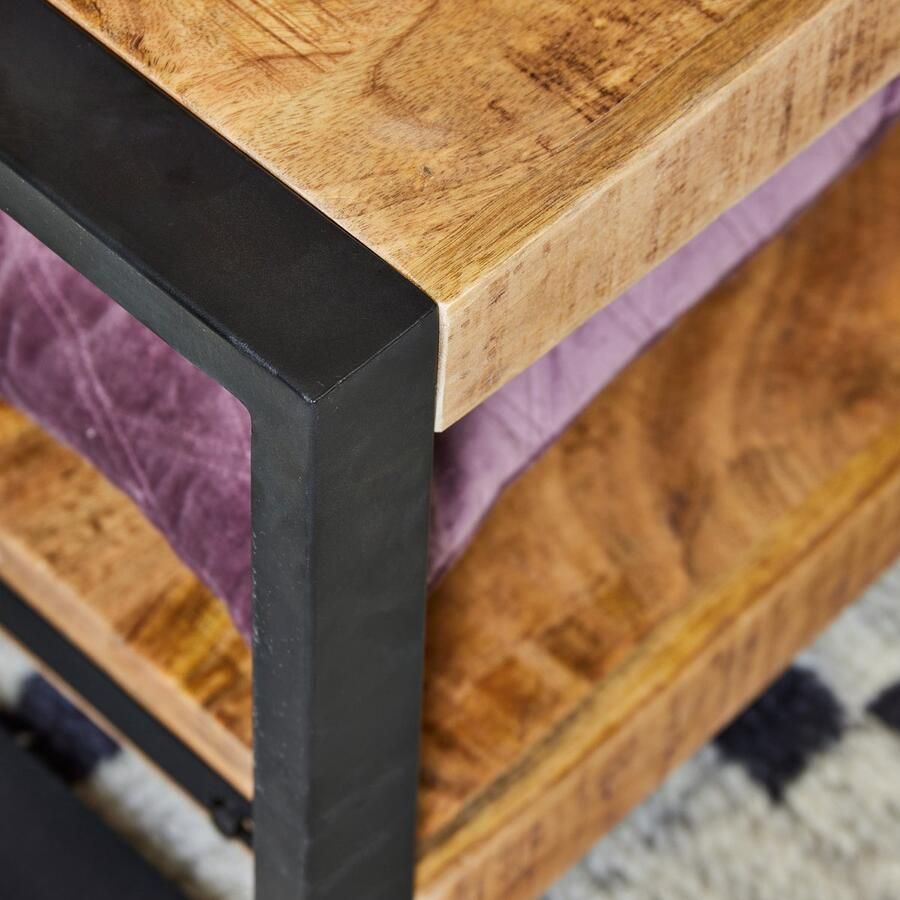 Starfurn Salontafel Boaz met onderblad 115 cm mangohout tafel meubels hout