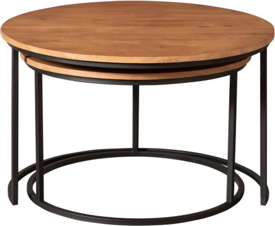 Starfurn Salontafel Madison Natural 70 cm Set van 2