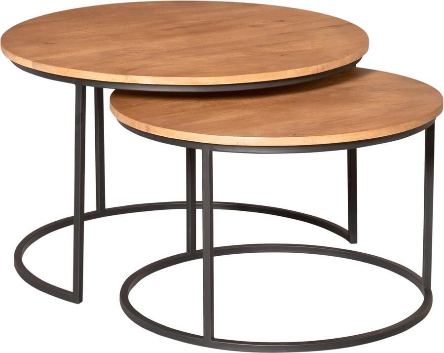 Starfurn Salontafel Madison Natural 70 cm Set van 2