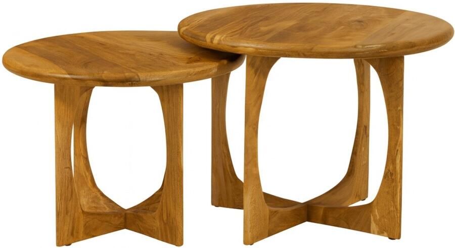 Starfurn Salontafel Milou Rond Naturel Hout 70x70x50cm - Foto 2
