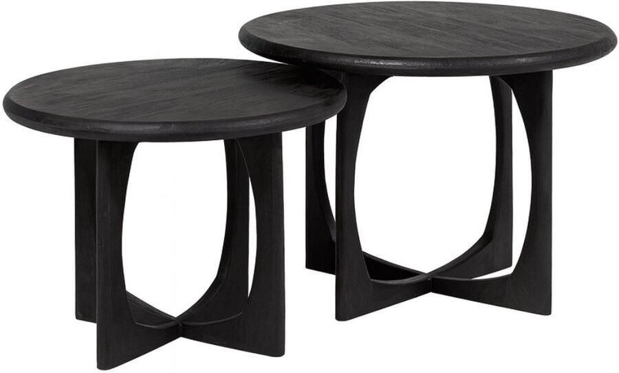 Starfurn Salontafel Milou Rond Zwart Hout 70x70x50cm - Foto 3