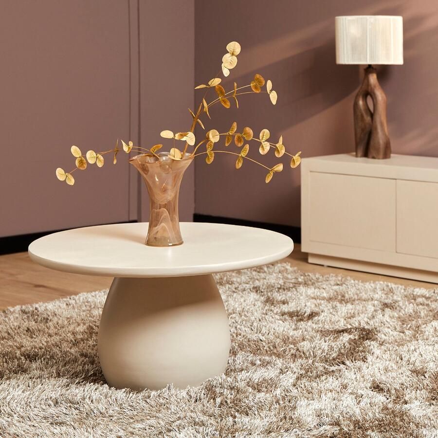 Starfurn Salontafel Mosi Rond Wit Hout 70x70x38cm