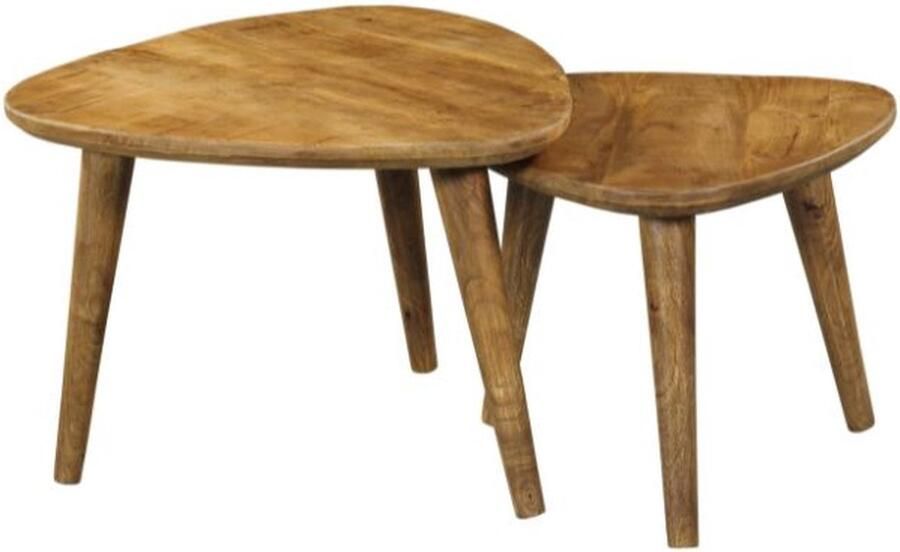 Starfurn Salontafel Set van 2 Omaha Mangohout Naturel - Foto 4