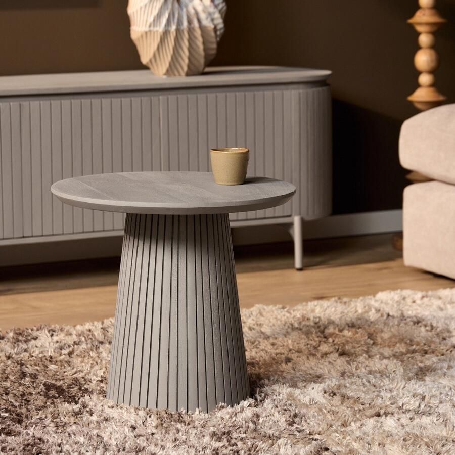 Starfurn Salontafel Solana Rond Taupe Hout 50x50x46cm - Foto 2