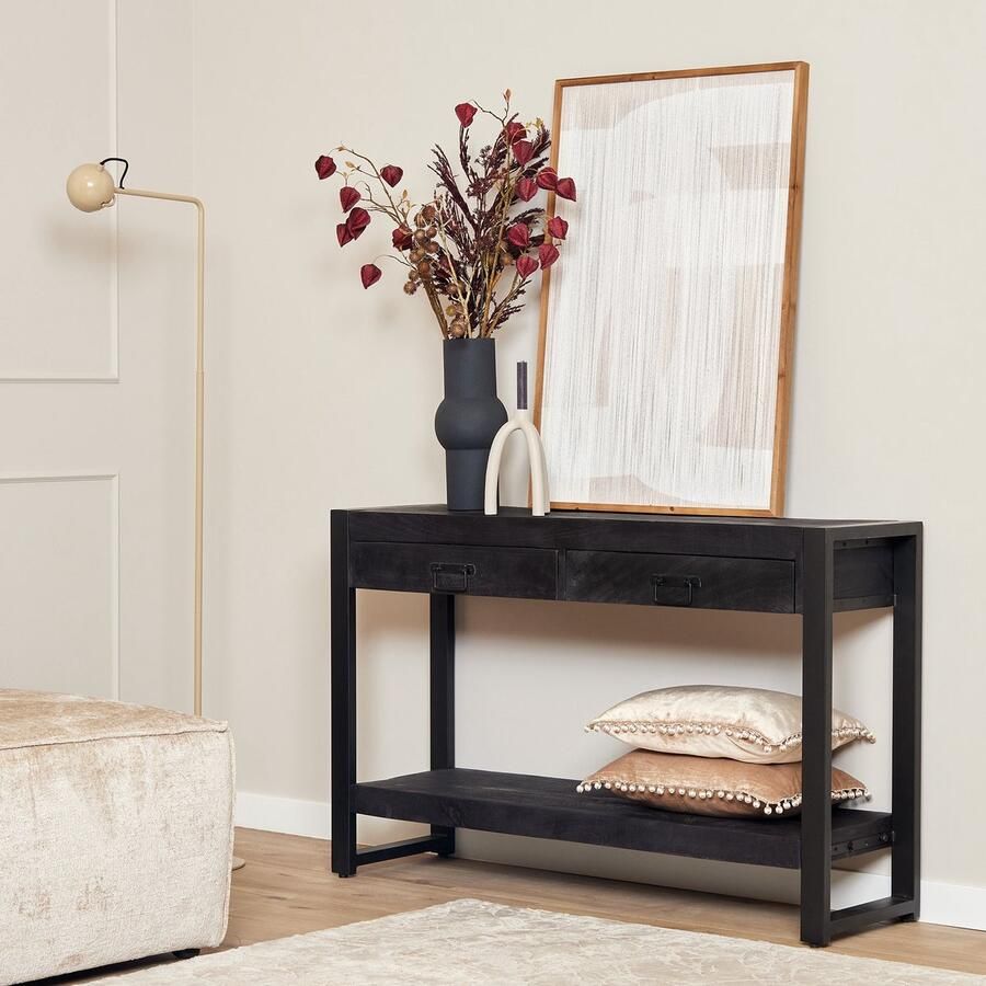 Starfurn Sidetable Boaz Black 120 cm