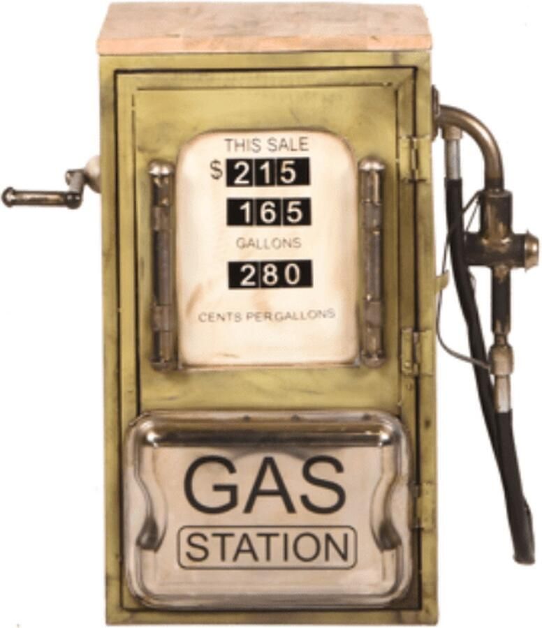 Meubelplaats Vintage Gas Station Sidetable