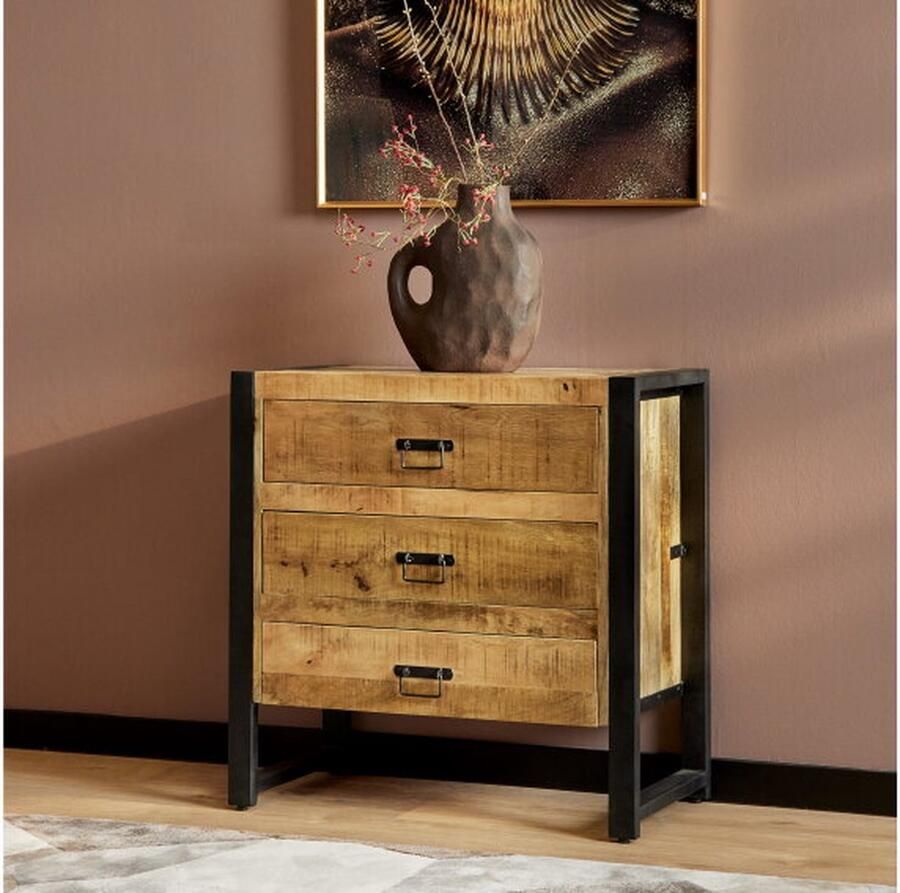 Starfurn Ladekast Boaz Rechthoek Naturel 3-Lades 80x40x80cm - Foto 2