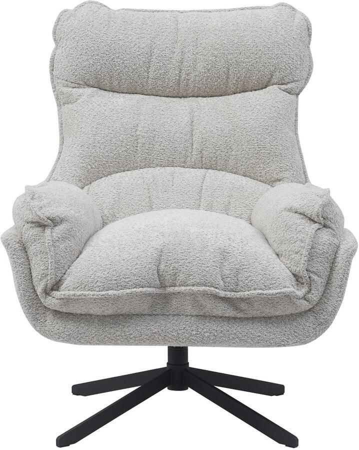 Starfurn StarFurn Fauteuil Vera Off-White Stof Draaibaar 82x95x96 5cm