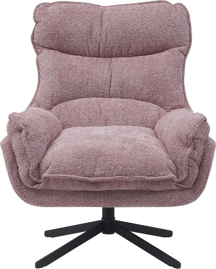 Starfurn StarFurn Fauteuil Vera Roze Stof Draaibaar 82x95x96 5cm - Foto 2