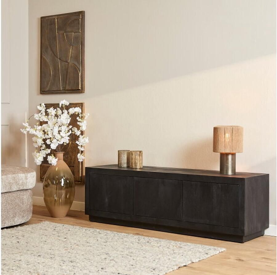 Starfurn Tv-meubel Brussel Zwart Hout 150x42x46cm