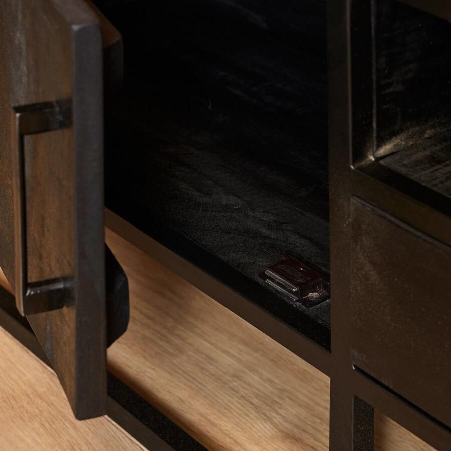 Starfurn Tv meubel Denver Black 180 cm | Mangohout en staal STF-8707 - Foto 2