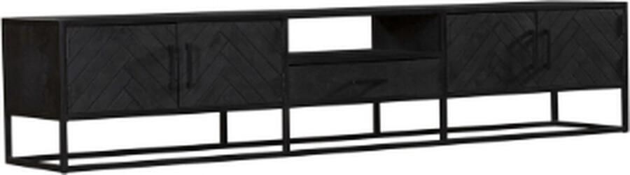 Starfurn Tv-Meubel New York Mangohout Zwart 240cm - Foto 2