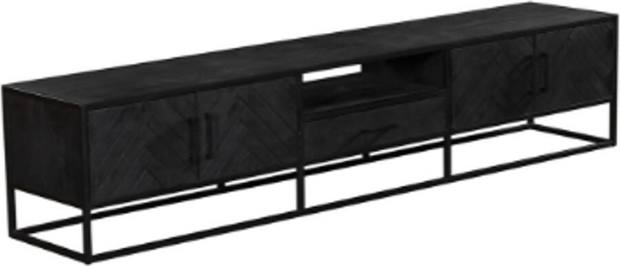 Starfurn Tv-Meubel New York Mangohout Zwart 240cm - Foto 4