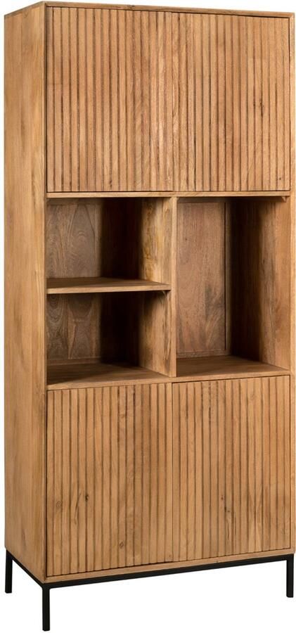 Starfurn Vakkenkast Madison Naturel Hout 90x45x200cm