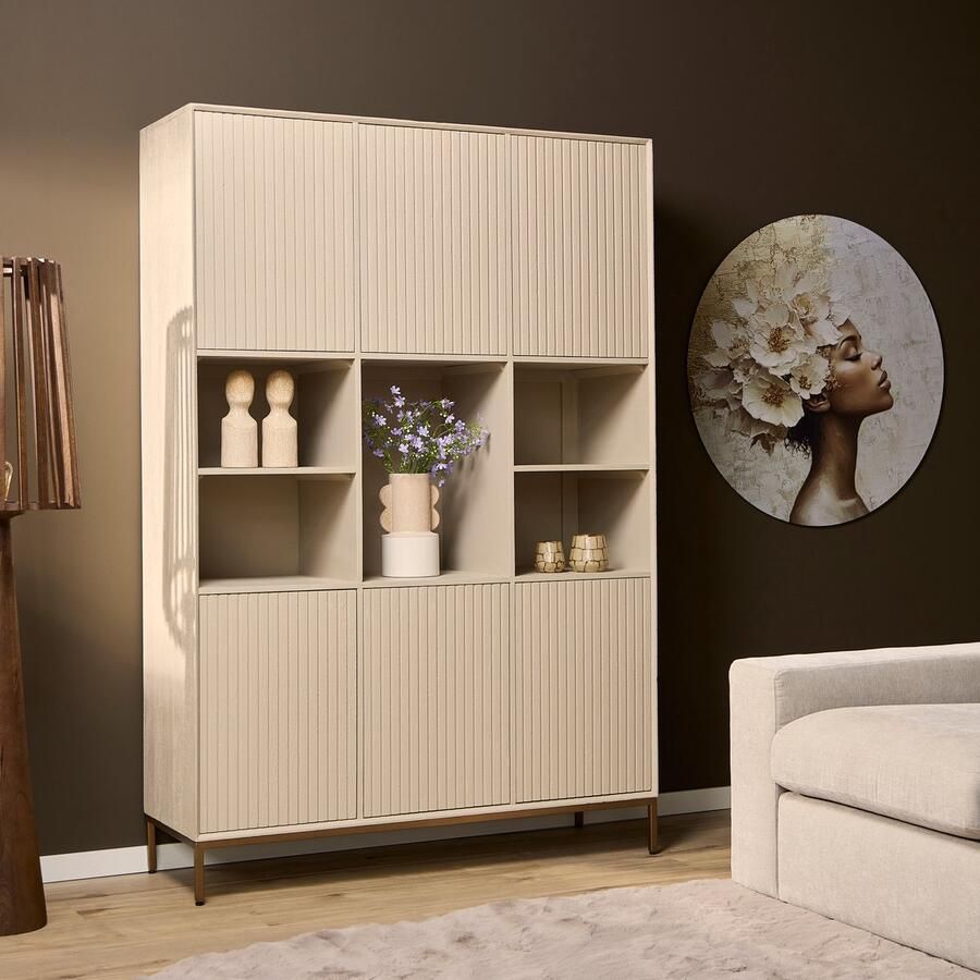 Starfurn Vakkenkast Madison XL Zandkleur Hout 135x45x200cm - Foto 2