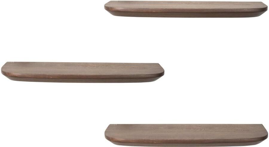 Starfurn Wandplank Gusta Bruin 60cm Set van 3