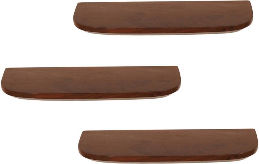 Starfurn Wandplank Gusta Walnut | 60 cm | Set van 3