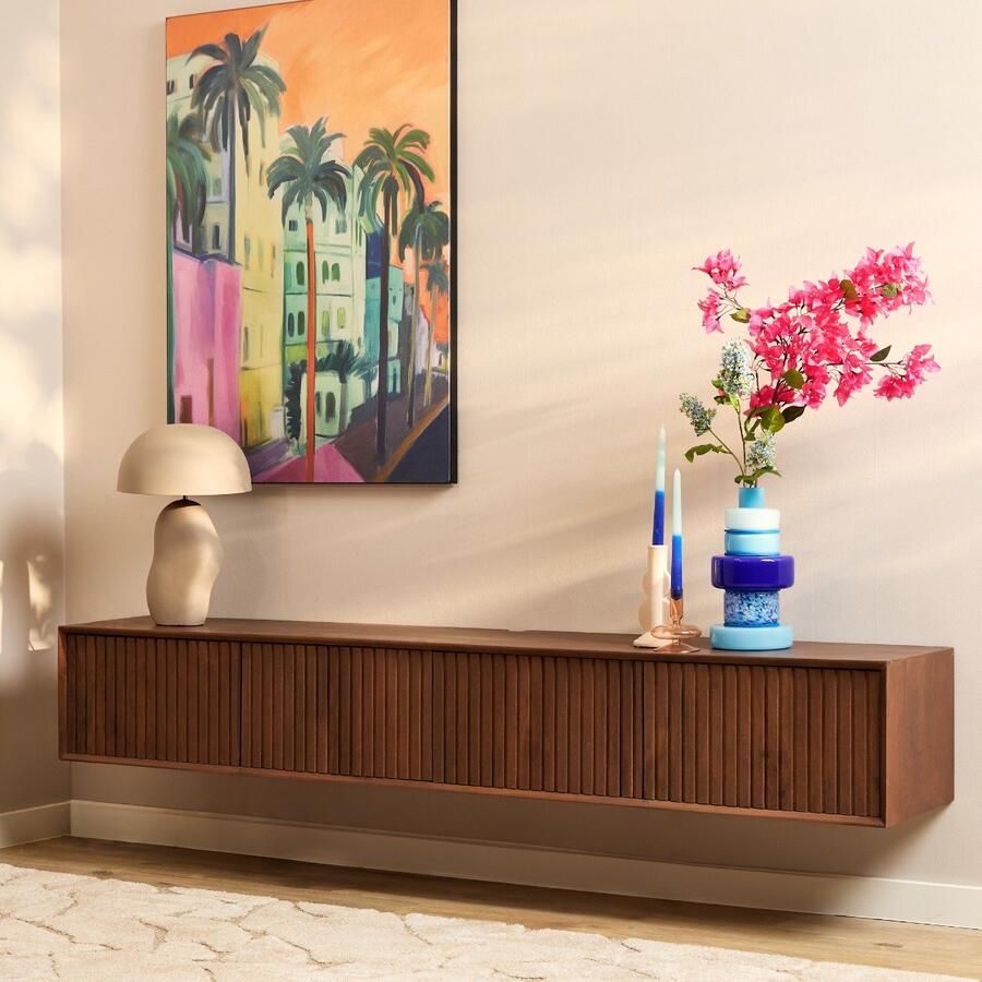 Starfurn Zwevend Tv-meubel Madison Walnoot 200cm