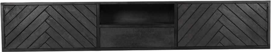 Starfurn Zwevend Tv-meubel New York Zwart Hout 180x35x33cm