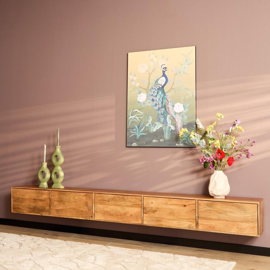 Starfurn Zwevend Tv-meubel Vision Naturel Hout 280x35x30cm