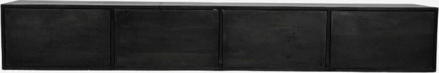 Meubelplaats Zwevend tv meubel Vision Black 200 cm mangohout kast - Foto 2