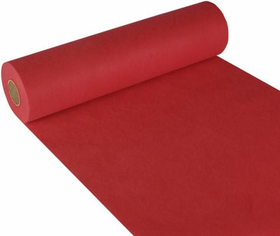 Starpak Tafellopers stofkarakter nonwoven soft selection plus 24 m x 40 cm rood