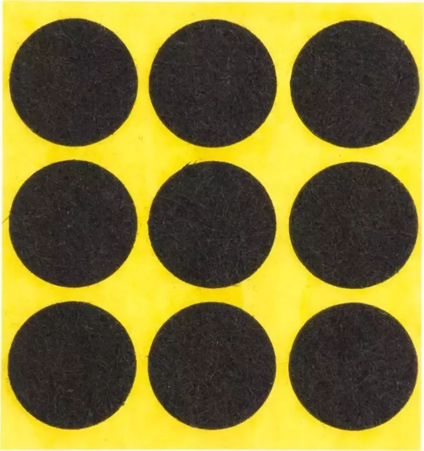 Megamoviestore Starx -anti-krasvilt -rond zelfklevend -28 mm donkerbruin -inhoud 9 stuks 8711332197055