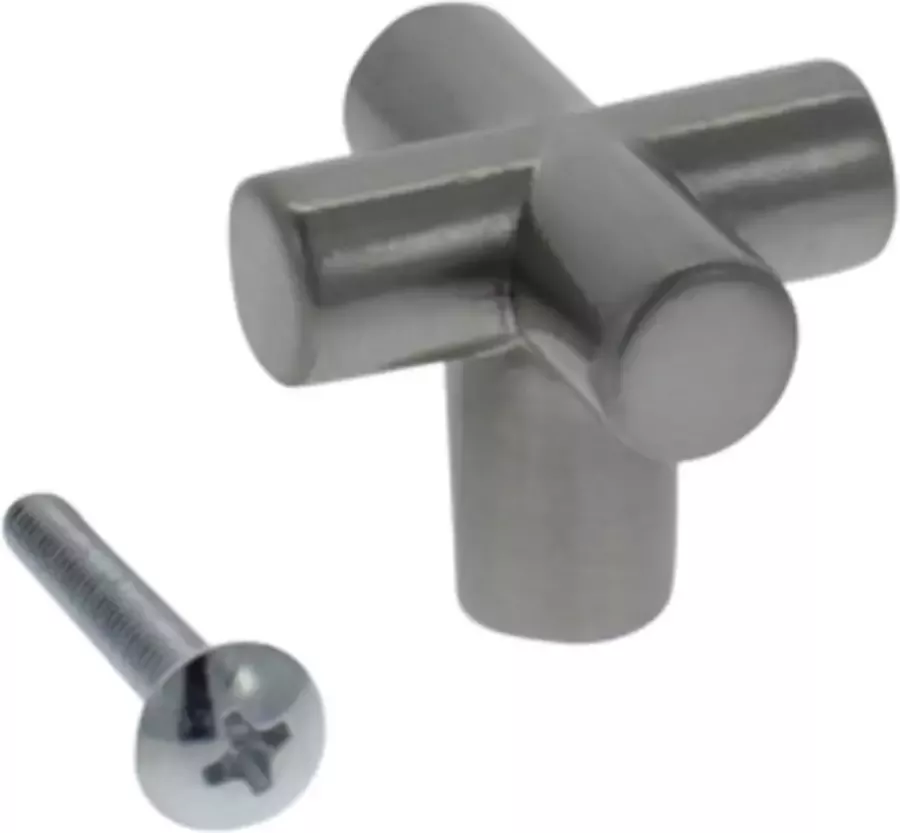 STARX Knop plus 25mm RVS-kleur
