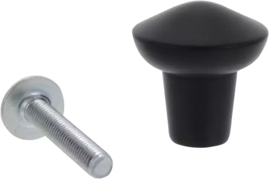STARX Knop punt rond 20mm mat zwart