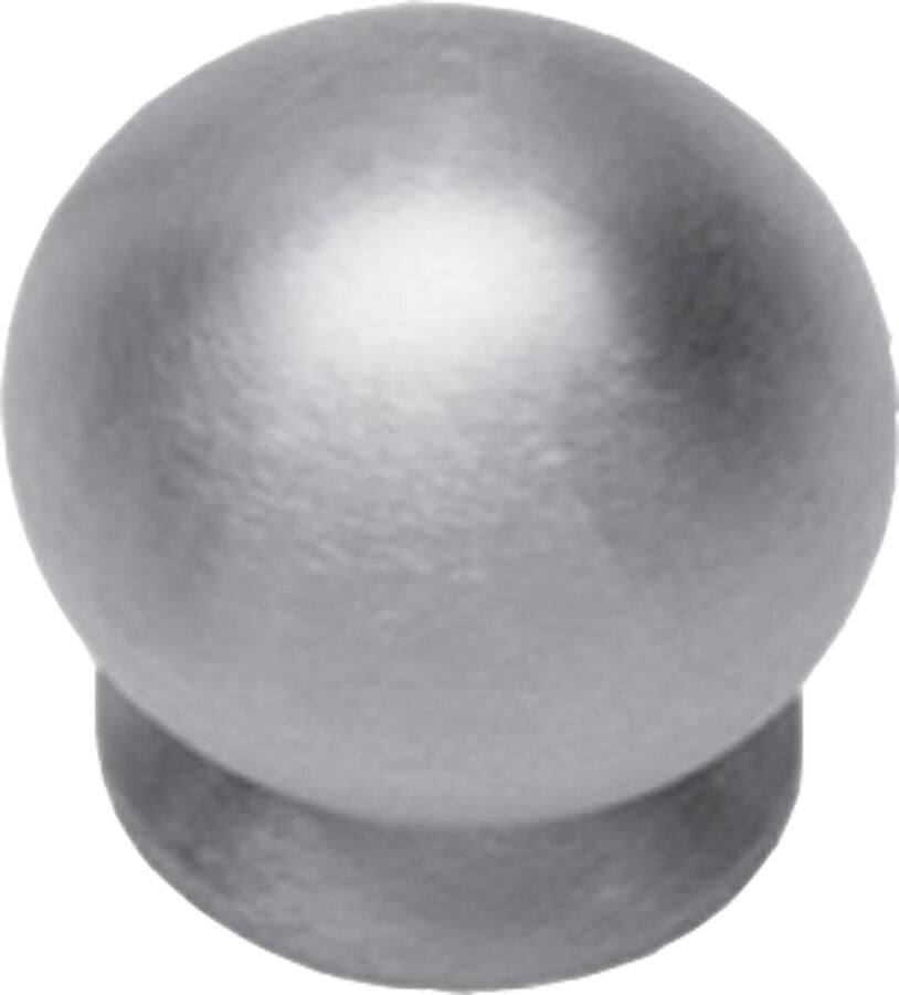 STARX Knop bolrond achterplaat diameter 25mm RVS