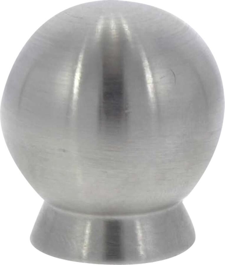 STARX Knop bolrond achterplaat diameter 30mm RVS