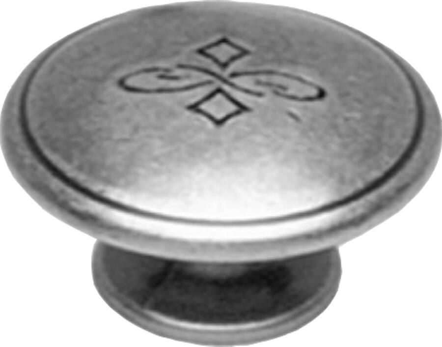 STARX Knop motief bloem 30mm grijs