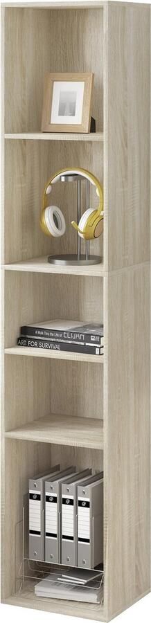 SteeFly Boekenkast Met 5 Kubussen Vrijstaande Display Boekenplank Kast Kamer Kast Afmetingen: 30x151x26 cm (B x H x D)