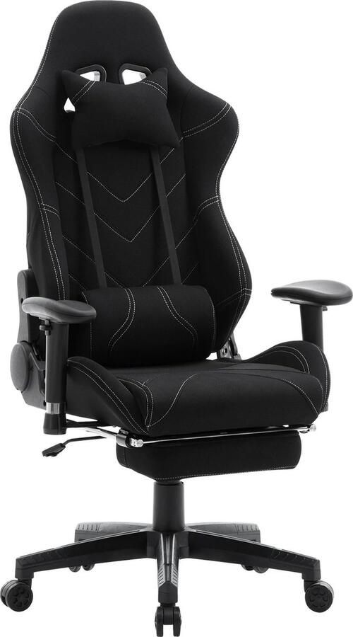 SteeFly Bureaustoel voor comfortabele gaming Leer nylon 125-133cm hoog Ergonomisch ontworpen Rugleuning tot 155ᵒ liggend