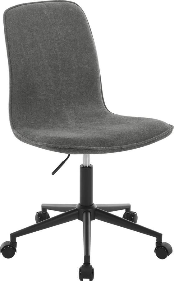 SteeFly Moderne minimalistische bureaustoel donkergrijs Zithoogte 47-58cm Ergonomisch design Zachte zitting