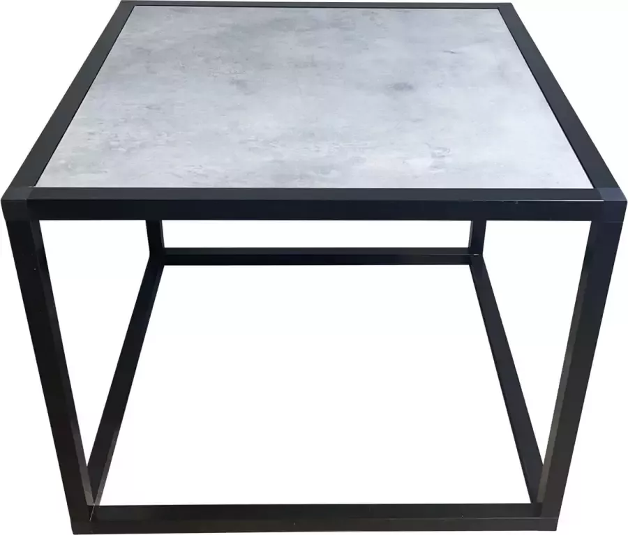 Steel-Line Onderstel kerstboom Bijzettafel Beton Salontafel Blok Tafel Industrieel Handgemaakt Nederlands Beton met Staal look 50x50x40cm