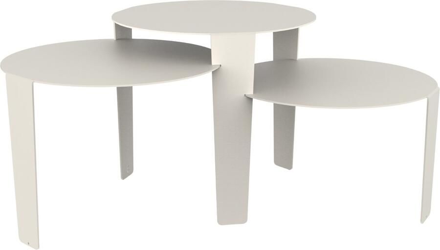 Steelful Salontafel Rond Salontafel Set Bijzettafel Set Van Drie Wit