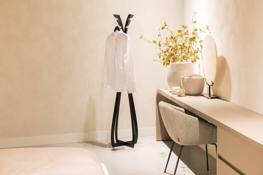 Steelful Staande Kapstok Staand Staande Kapstok Zwart Luxe Nederlands Design Garderoberek Zwart 175 cm 8 Haken - Foto 2