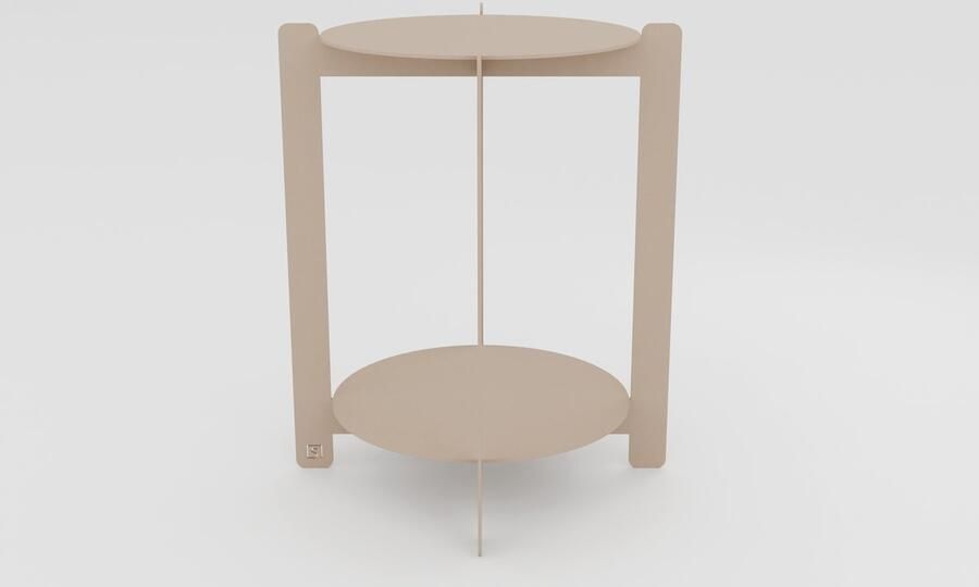 Steellish Bijzettafel Solis Metaal Champagne Clay L50xB50xH60 cm