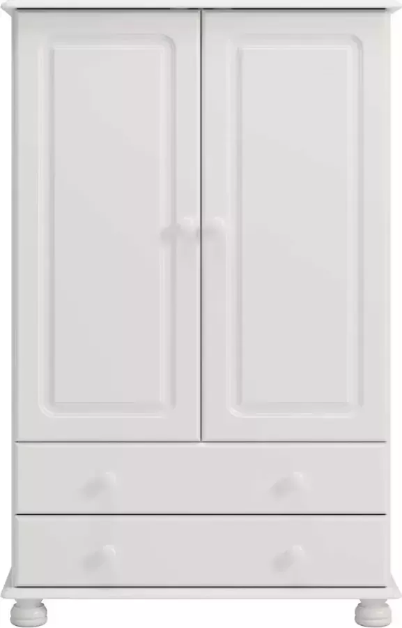 Leen Bakker Kledingkast Richmond 2-deurs wit 137 2x88 2x46 8 cm - Foto 1