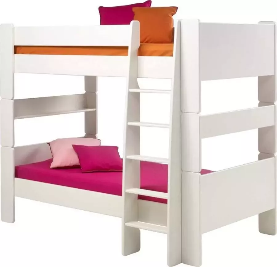 Steens Oliver Kids Stapelbed 90x200 cm Wit Inclusief lattenbodem