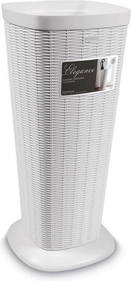 Stefanplast Parapluhouder wit van kunststof 57 cm Parapluhouders paraplubakken Paraplu uitlekbak