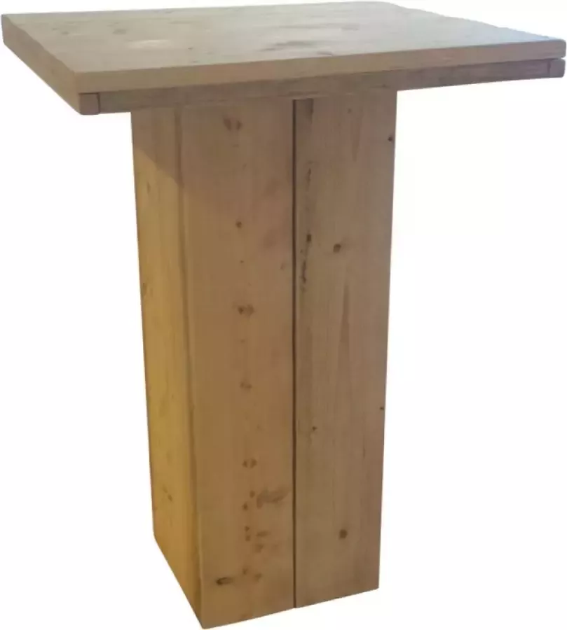 Steigerhout en bartafel bruin 70x70x110 cm hoog oud