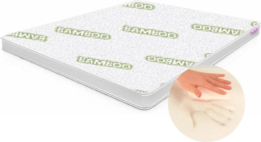 Stella Matras ECO Bamboo Topper 160x200 12cm dik Traagschuim- Pure Eco Cotton Topdekmatras Topper Matras
