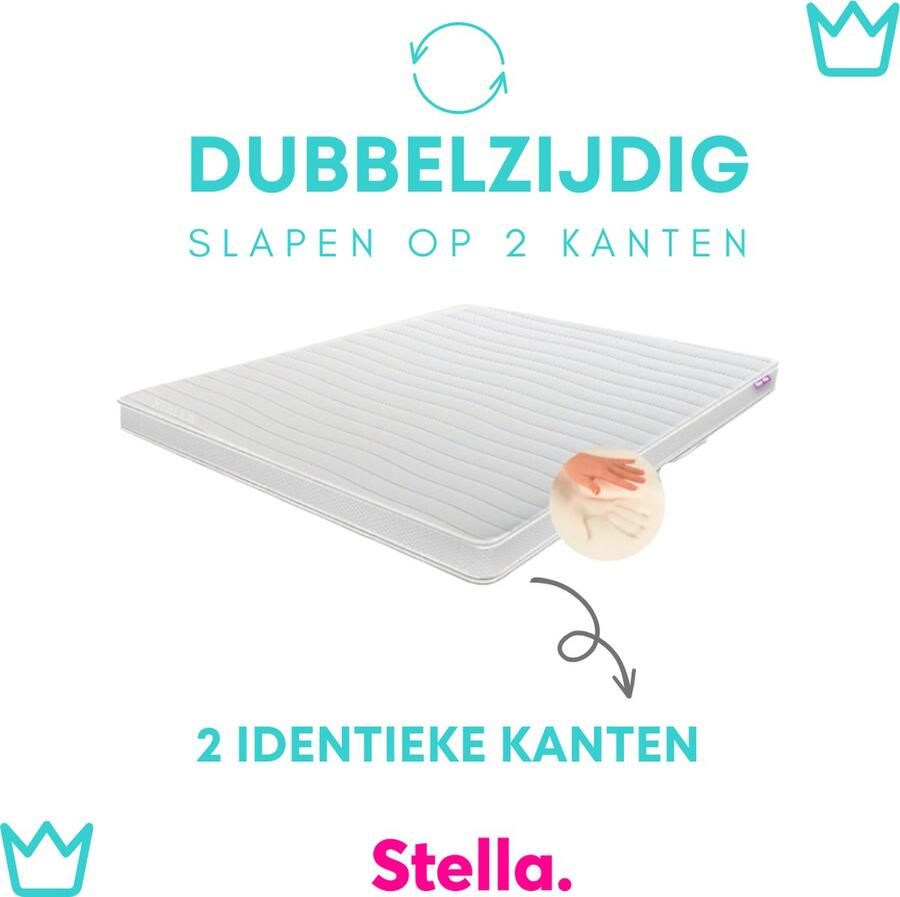 Stella Matras Stella Topper 180x210 12cm dik Hotel XL Nasa Traagschuim Afritsbaar wasbaar Luxe Topdekmatras - Foto 2