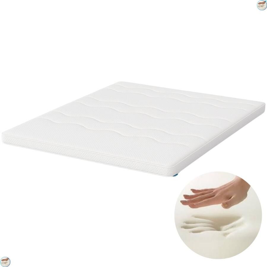 Stella Matras Stella Topper Monaco 180x200 12cm dik 30 dagen proefslapen Nasa Traagschuim Afritsbaar wasbaar Luxe Topdekmatras Matrastopper Topmatras