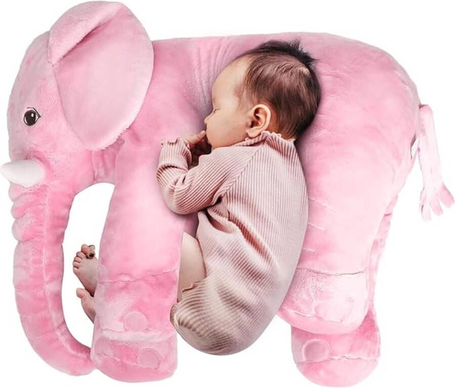 Stellar Babykussen Ondersteuningskussen Voedingskussen Babykussen Kinderbed Kussen voor zwangere vrouwen Kussen 60 cm Roze