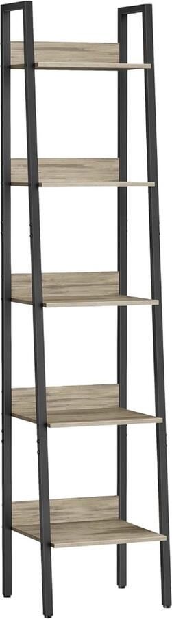 Stellar Boekenkast Ladder Plank Kast -met 5 planken Metalen Frame Boekenrek Boekenkasten Plantenkast Boekenkast industrieel Kasten