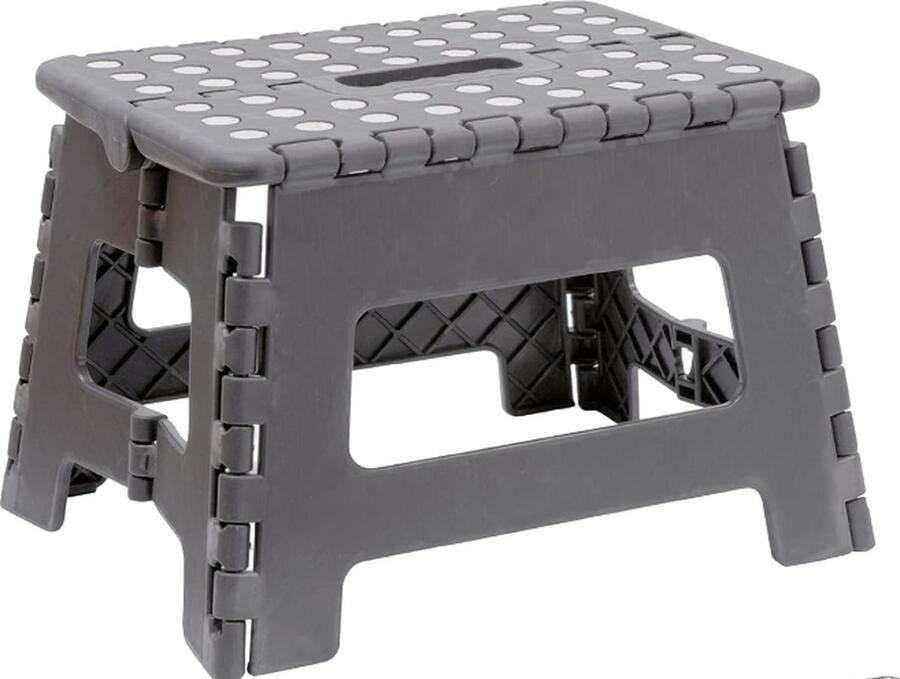 Stellar Opvouwbare Kruk Laadvermogen 150 kg 22 cm Hoog Grijs